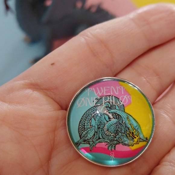 Twenty One Pilots Scaled Icy Trash Dragon Pin - Picture 2 of 4